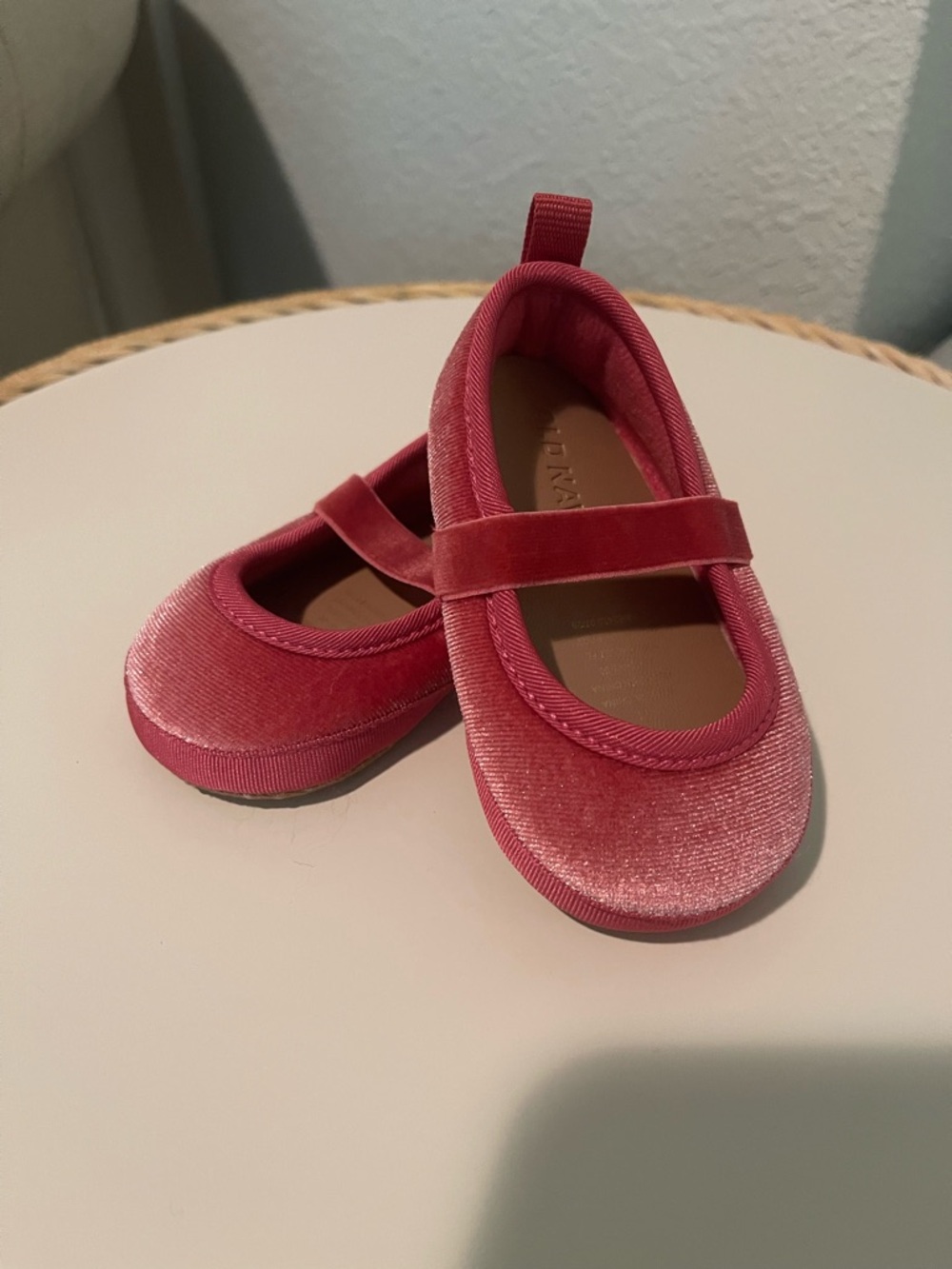 Old Navy Velvet Pink Mary Jane Shoes for Baby NWOT